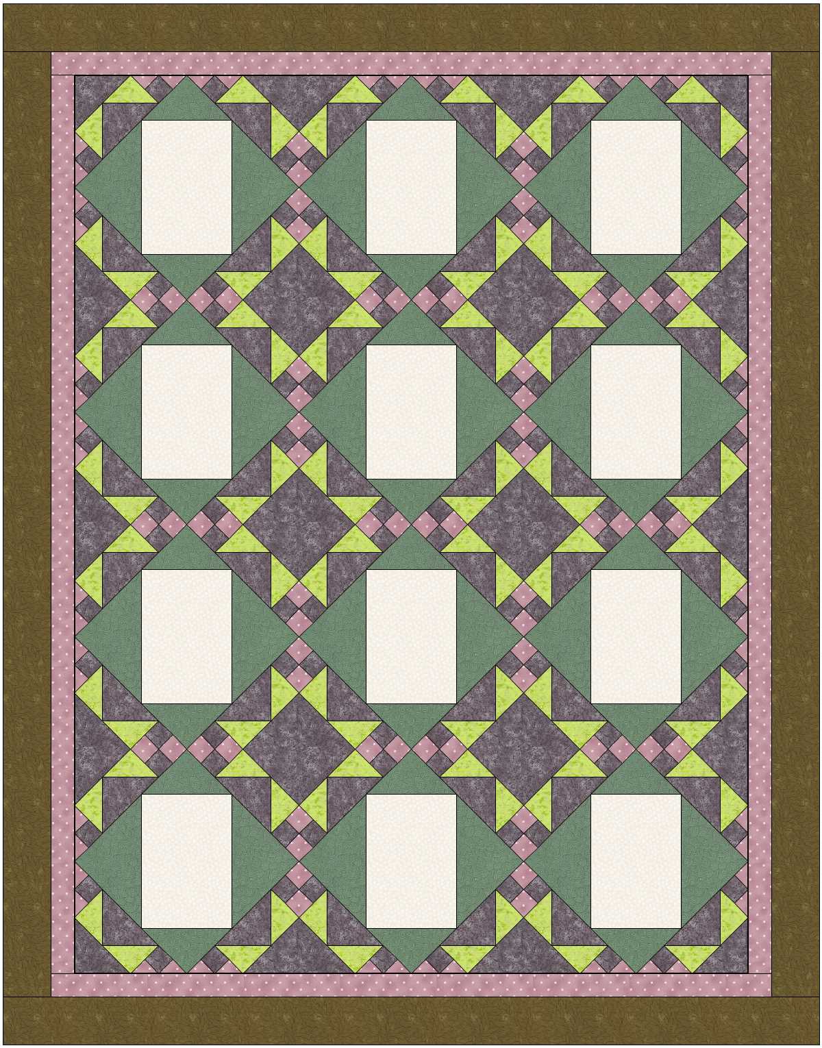 Embroidery Frames Quilt Pattern