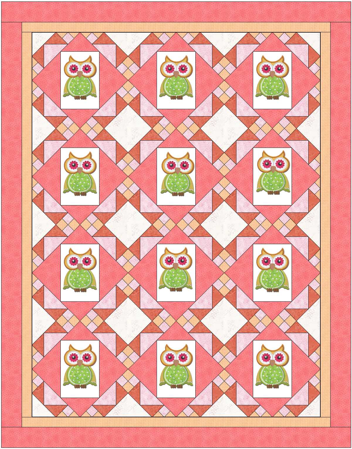 Embroidery Frames Quilt Pattern